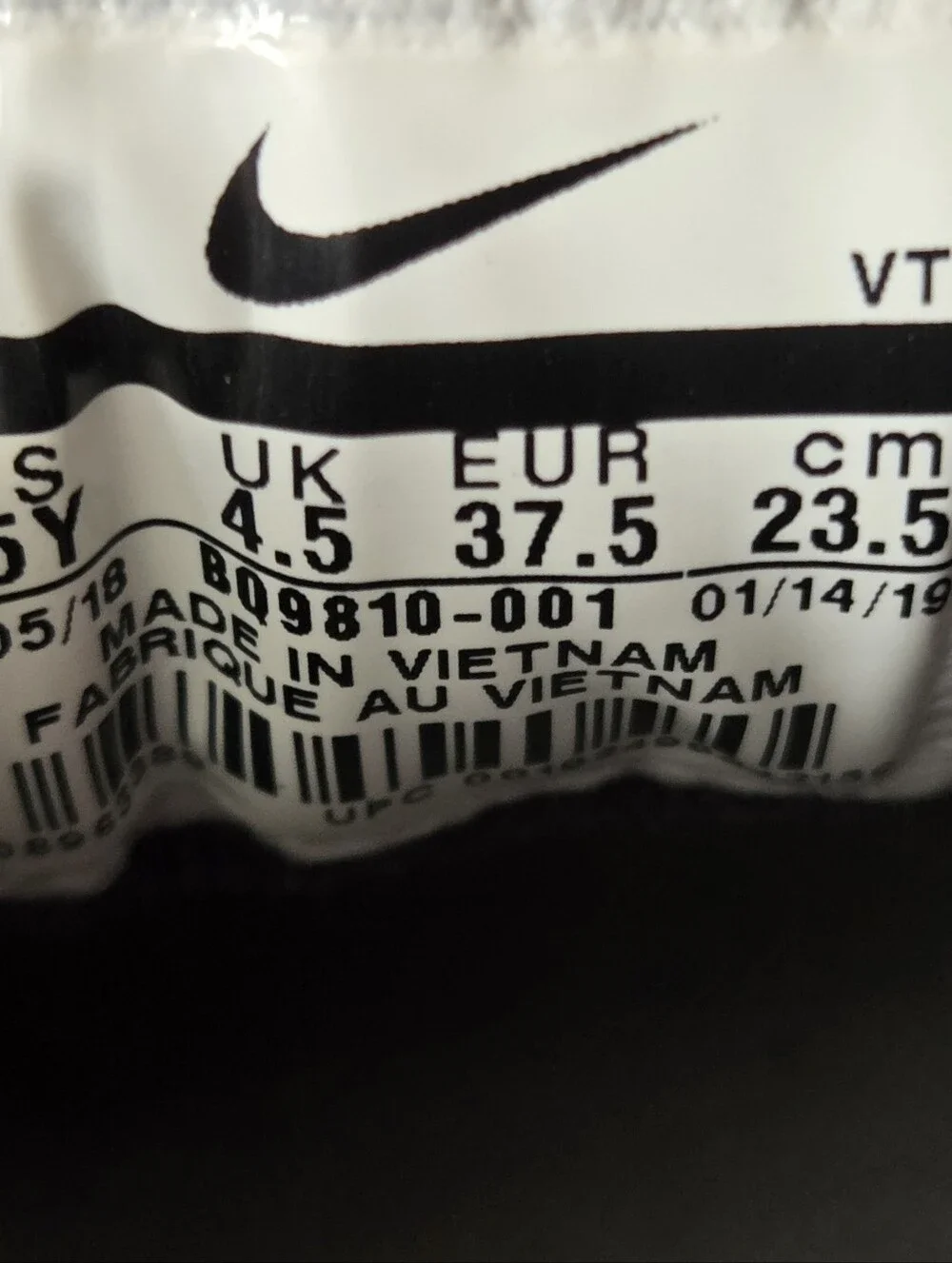 Nike Air Max BQ9810-001 Tailwind IV (GS)Metro Grey Resin White 5Y /Womens 6.5/7